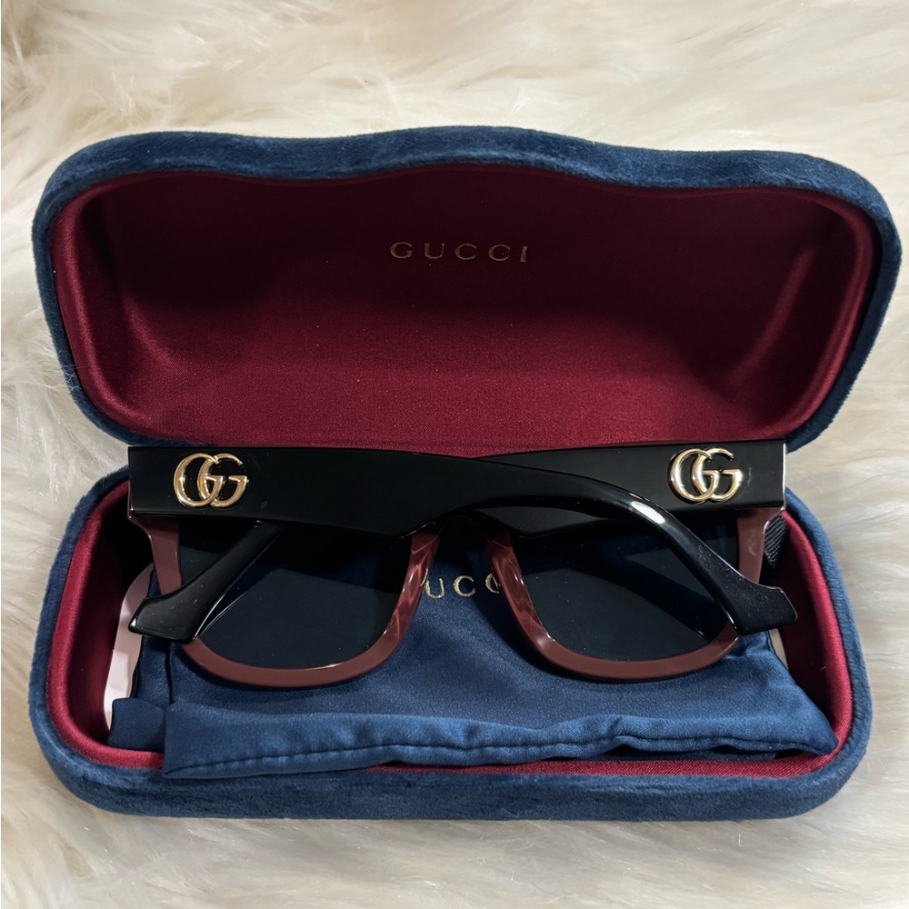Gucci GG0998S Sunglasses Brown/Black in Case EUC - Picture 5 of 14